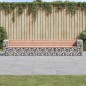 vidaXL Banco jardín diseño gaviones madera abeto Douglas 347x71x65,5cm vidaXL Banco jardín diseño gaviones madera abeto Douglas 347x71x65,5cm
