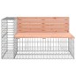 vidaXL Banco jardín diseño gaviones madera abeto Douglas 347x71x65,5cm vidaXL Banco jardín diseño gaviones madera abeto Douglas 347x71x65,5cm