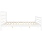vidaXL Estructura de cama con cabecero madera maciza blanco 200x200 cm vidaXL Estructura de cama con cabecero madera maciza blanco 200x200 cm