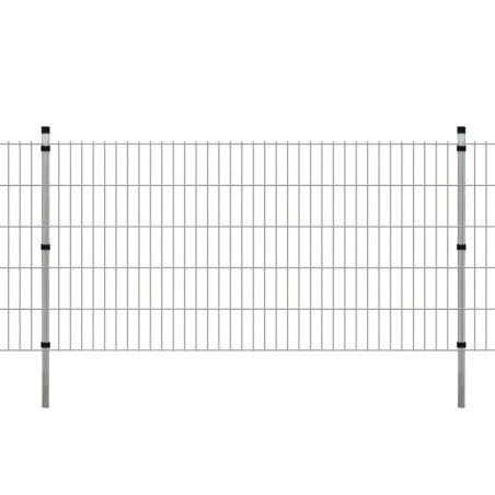 vidaXL Postes de valla 10 uds acero galvanizado plateado 150 cm