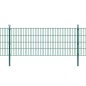 vidaXL Postes de valla 20 uds acero galvanizado verde 130 cm vidaXL Postes de valla 20 uds acero galvanizado verde 130 cm