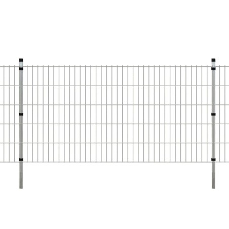 vidaXL Postes de valla 20 uds acero galvanizado plateado 150 cm