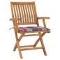vidaXL Sillas de jardín plegables 4 uds madera maciza teca con cojines vidaXL Sillas de jardín plegables 4 uds madera maciza teca con cojines