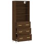 vidaXL Aparador alto madera contrachapada marrón roble 69,5x34x180 cm vidaXL Aparador alto madera contrachapada marrón roble 69,5x34x180 cm