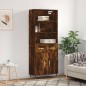vidaXL Aparador alto madera contrachapada roble ahumado 69,5x34x180 cm vidaXL Aparador alto madera contrachapada roble ahumado 69,5x34x180 cm
