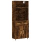 vidaXL Aparador alto madera contrachapada roble ahumado 69,5x34x180 cm vidaXL Aparador alto madera contrachapada roble ahumado 69,5x34x180 cm
