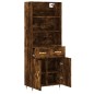vidaXL Aparador alto madera contrachapada roble ahumado 69,5x34x180 cm vidaXL Aparador alto madera contrachapada roble ahumado 69,5x34x180 cm