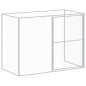 vidaXL Caseta perros con corral acero galvanizado gris 214x253x181 cm