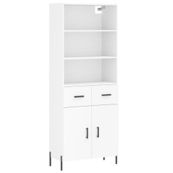 vidaXL Aparador alto madera contrachapada blanco 69,5x34x180 cm