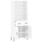 vidaXL Aparador alto madera contrachapada blanco 69,5x34x180 cm