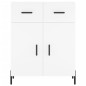 vidaXL Aparador alto madera contrachapada blanco 69,5x34x180 cm