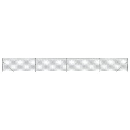 vidaXL Cerca de alambre con brida plateada 1x10 m