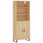 vidaXL Aparador alto madera contrachapada color roble 69,5x34x180 cm vidaXL Aparador alto madera contrachapada color roble 69,5x34x180 cm