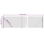 vidaXL Cerca de alambre con brida plateada 1x10 m vidaXL Cerca de alambre con brida plateada 1x10 m