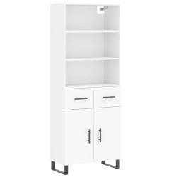 vidaXL Aparador alto madera contrachapada blanco 69,5x34x180 cm