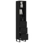 vidaXL Aparador de madera contrachapada negro 34,5x34x180 cm vidaXL Aparador de madera contrachapada negro 34,5x34x180 cm