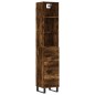 vidaXL Aparador de madera contrachapada roble ahumado 34,5x34x180 cm vidaXL Aparador de madera contrachapada roble ahumado 34,5x34x180 cm