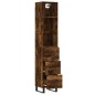 vidaXL Aparador de madera contrachapada roble ahumado 34,5x34x180 cm vidaXL Aparador de madera contrachapada roble ahumado 34,5x34x180 cm