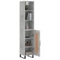 vidaXL Aparador de madera contrachapada gris hormigón 34,5x34x180 cm vidaXL Aparador de madera contrachapada gris hormigón 34,5x34x180 cm