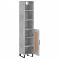 vidaXL Aparador de madera contrachapada gris hormigón 34,5x34x180 cm vidaXL Aparador de madera contrachapada gris hormigón 34,5x34x180 cm