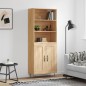 vidaXL Aparador alto madera contrachapada color roble 69,5x34x180 cm vidaXL Aparador alto madera contrachapada color roble 69,5x34x180 cm