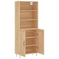 vidaXL Aparador alto madera contrachapada color roble 69,5x34x180 cm vidaXL Aparador alto madera contrachapada color roble 69,5x34x180 cm