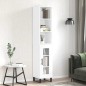 vidaXL Aparador alto madera contrachapada blanco brillo 34,5x34x180 cm vidaXL Aparador alto madera contrachapada blanco brillo 34,5x34x180 cm