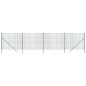 vidaXL Cerca de alambre de acero galvanizado verde 1,4x10 m