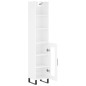 vidaXL Aparador alto madera contrachapada blanco brillo 34,5x34x180 cm vidaXL Aparador alto madera contrachapada blanco brillo 34,5x34x180 cm