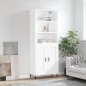 vidaXL Aparador alto madera contrachapada blanco 69,5x34x180 cm vidaXL Aparador alto madera contrachapada blanco 69,5x34x180 cm