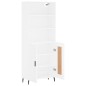 vidaXL Aparador alto madera contrachapada blanco 69,5x34x180 cm vidaXL Aparador alto madera contrachapada blanco 69,5x34x180 cm