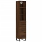 vidaXL Aparador alto madera contrachapada roble marrón 34,5x34x180 cm vidaXL Aparador alto madera contrachapada roble marrón 34,5x34x180 cm
