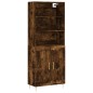 vidaXL Aparador alto madera contrachapada roble ahumado 69,5x34x180 cm vidaXL Aparador alto madera contrachapada roble ahumado 69,5x34x180 cm