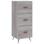vidaXL Aparador alto madera contrachapada gris Sonoma 34,5x34x180 cm