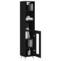 vidaXL Aparador de madera contrachapada negro 34,5x34x180 cm vidaXL Aparador de madera contrachapada negro 34,5x34x180 cm