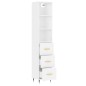 vidaXL Aparador alto madera contrachapada blanco 34,5x34x180 cm
