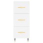 vidaXL Aparador alto madera contrachapada blanco 34,5x34x180 cm
