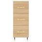 vidaXL Aparador de madera contrachapada roble Sonoma 34,5x34x180 cm