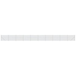 vidaXL Cerca de alambre con brida plateada 2x25 m