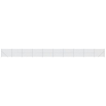 vidaXL Cerca de alambre con brida plateada 2x25 m