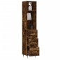 vidaXL Aparador de madera contrachapada roble ahumado 34,5x34x180 cm vidaXL Aparador de madera contrachapada roble ahumado 34,5x34x180 cm