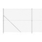 vidaXL Cerca de alambre con brida plateada 2x25 m vidaXL Cerca de alambre con brida plateada 2x25 m