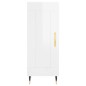 vidaXL Aparador alto madera contrachapada blanco brillo 34,5x34x180 cm