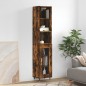 vidaXL Aparador de madera contrachapada roble ahumado 34,5x34x180 cm vidaXL Aparador de madera contrachapada roble ahumado 34,5x34x180 cm