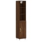 vidaXL Aparador alto madera contrachapada roble marrón 34,5x34x180 cm vidaXL Aparador alto madera contrachapada roble marrón 34,5x34x180 cm
