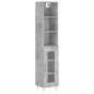vidaXL Aparador de madera contrachapada gris hormigón 34,5x34x180 cm vidaXL Aparador de madera contrachapada gris hormigón 34,5x34x180 cm