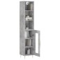 vidaXL Aparador de madera contrachapada gris hormigón 34,5x34x180 cm vidaXL Aparador de madera contrachapada gris hormigón 34,5x34x180 cm