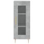 vidaXL Aparador de madera contrachapada gris hormigón 34,5x34x180 cm vidaXL Aparador de madera contrachapada gris hormigón 34,5x34x180 cm