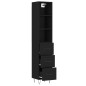 vidaXL Aparador de madera contrachapada negro 34,5x34x180 cm vidaXL Aparador de madera contrachapada negro 34,5x34x180 cm