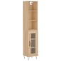 vidaXL Aparador de madera contrachapada roble Sonoma 34,5x34x180 cm vidaXL Aparador de madera contrachapada roble Sonoma 34,5x34x180 cm